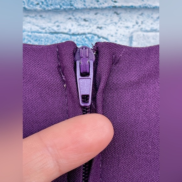 STOP STARING RETRO STYLE EGGPLANT COLOR DRESS SIZE 14 - Picture 9 of 15